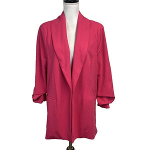 Dakota Blue Blazer Jacket size Extra Large Hot Pink Loose Fit Career Church